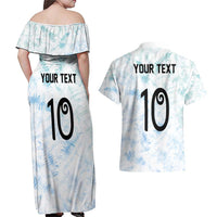 Custom New Zealand Football Couples Matching Off Shoulder Maxi Dress and Hawaiian Shirt The Whites-Aotearoa Inspired LT03 - Polynesian Pride