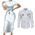 Custom New Zealand Football Couples Matching Short Sleeve Bodycon Dress and Long Sleeve Button Shirt The Whites-Aotearoa Inspired - Polynesian Pride