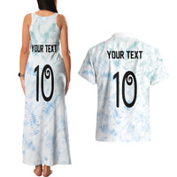 Custom New Zealand Football Couples Matching Tank Maxi Dress and Hawaiian Shirt The Whites-Aotearoa Inspired LT03 - Polynesian Pride