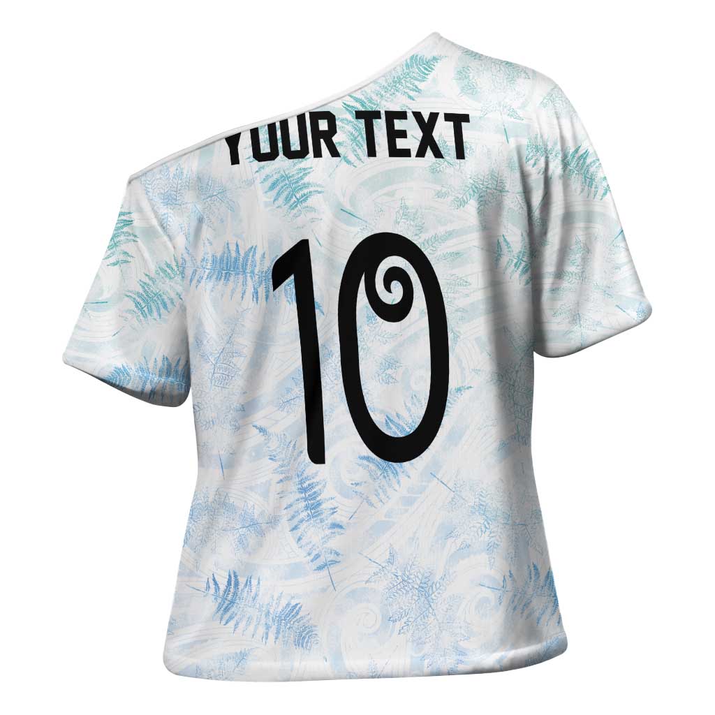 Custom New Zealand Football Cross Shoulder Shirt The Whites-Aotearoa Inspired LT03 - Polynesian Pride