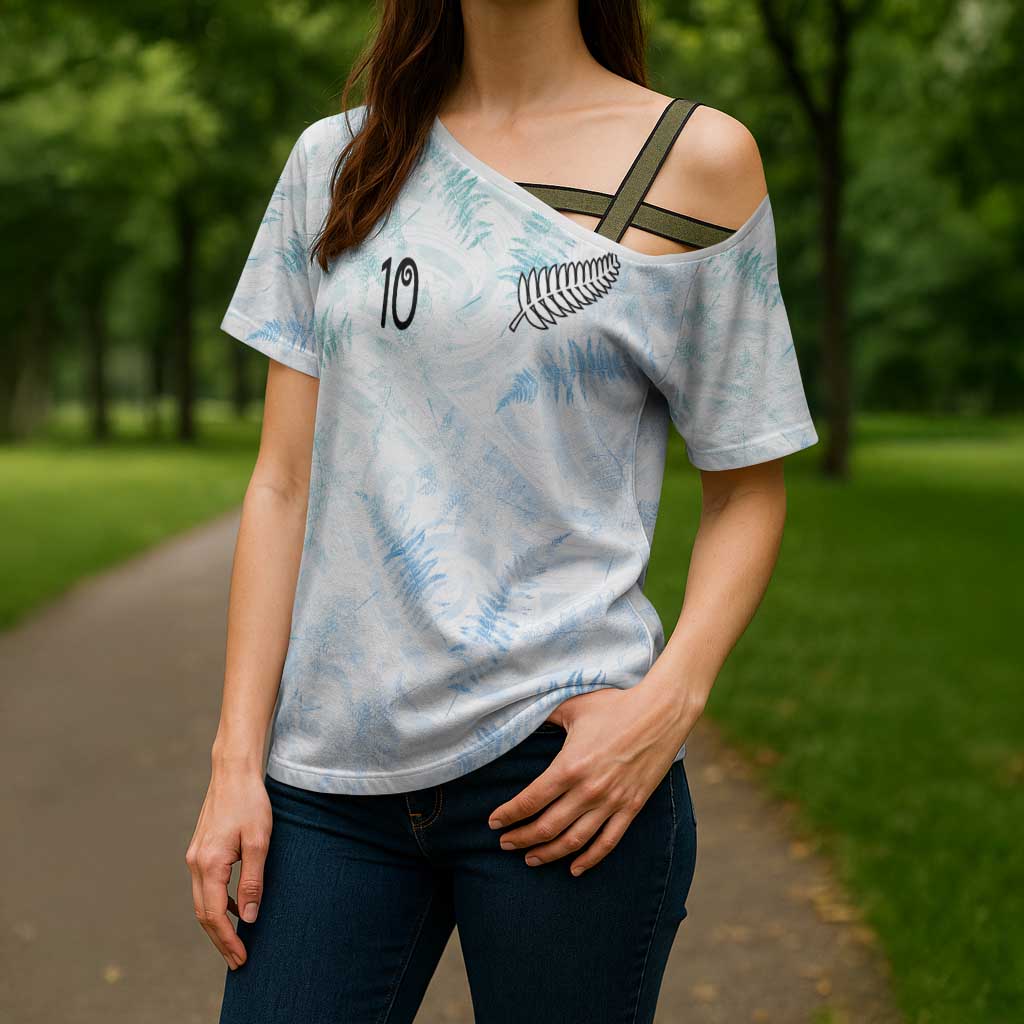 Custom New Zealand Football Cross Shoulder Shirt The Whites-Aotearoa Inspired LT03 - Polynesian Pride