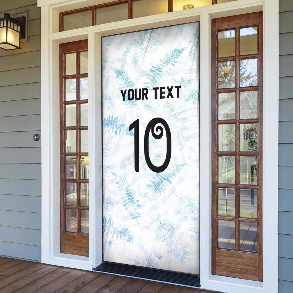 Custom New Zealand Football Door Cover The Whites-Aotearoa Inspired LT03 - Polynesian Pride