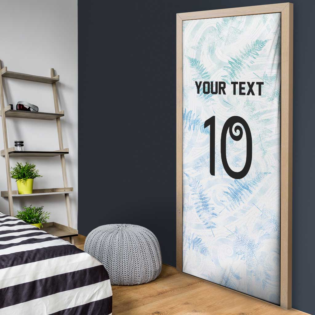Custom New Zealand Football Door Cover The Whites-Aotearoa Inspired LT03 - Polynesian Pride