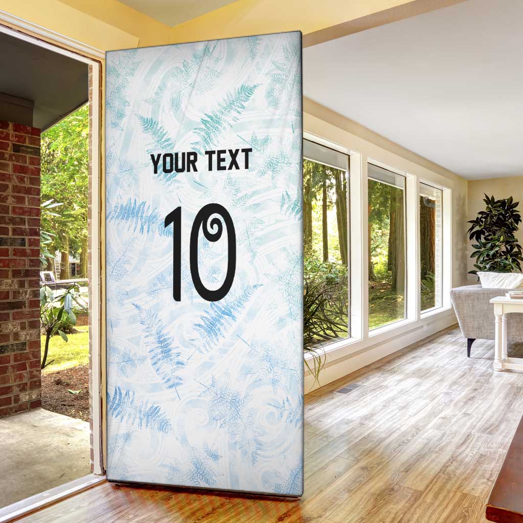 Custom New Zealand Football Door Cover The Whites-Aotearoa Inspired LT03 - Polynesian Pride