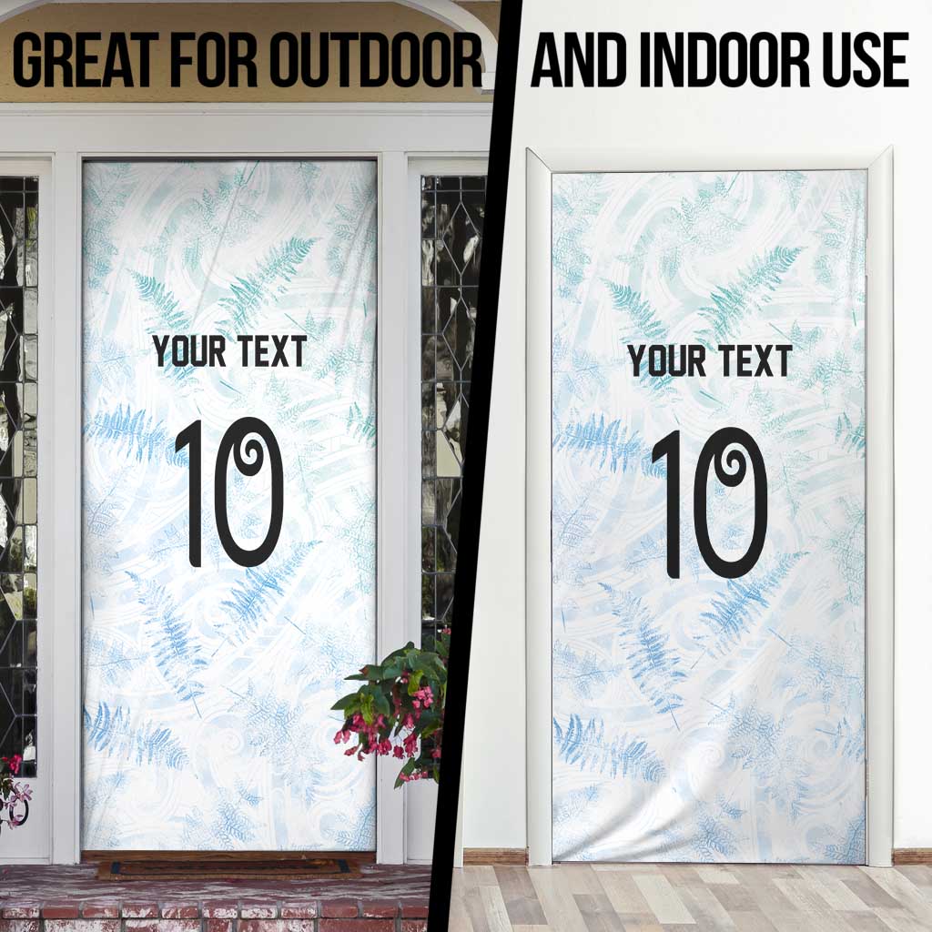 Custom New Zealand Football Door Cover The Whites-Aotearoa Inspired LT03 - Polynesian Pride