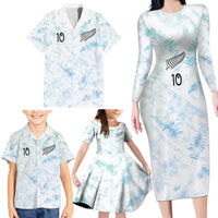 Custom New Zealand Football Family Matching Long Sleeve Bodycon Dress and Hawaiian Shirt The Whites-Aotearoa Inspired LT03 - Polynesian Pride
