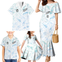 Custom New Zealand Football Family Matching Mermaid Dress and Hawaiian Shirt The Whites-Aotearoa Inspired LT03 - Polynesian Pride