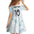 Custom New Zealand Football Family Matching Off The Shoulder Long Sleeve Dress and Hawaiian Shirt The Whites-Aotearoa Inspired - Polynesian Pride