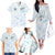 Custom New Zealand Football Family Matching Off The Shoulder Long Sleeve Dress and Hawaiian Shirt The Whites-Aotearoa Inspired - Polynesian Pride
