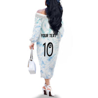 Custom New Zealand Football Family Matching Off The Shoulder Long Sleeve Dress and Hawaiian Shirt The Whites-Aotearoa Inspired LT03 - Polynesian Pride