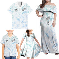 Custom New Zealand Football Family Matching Off Shoulder Maxi Dress and Hawaiian Shirt The Whites-Aotearoa Inspired LT03 - Polynesian Pride