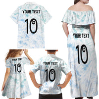 Custom New Zealand Football Family Matching Off Shoulder Maxi Dress and Hawaiian Shirt The Whites-Aotearoa Inspired LT03 - Polynesian Pride