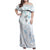 Custom New Zealand Football Family Matching Off Shoulder Maxi Dress and Hawaiian Shirt The Whites-Aotearoa Inspired - Polynesian Pride