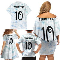 Custom New Zealand Football Family Matching Off Shoulder Short Dress and Hawaiian Shirt The Whites-Aotearoa Inspired LT03 - Polynesian Pride