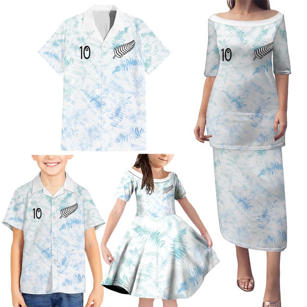 Custom New Zealand Football Family Matching Puletasi and Hawaiian Shirt The Whites-Aotearoa Inspired LT03 - Polynesian Pride