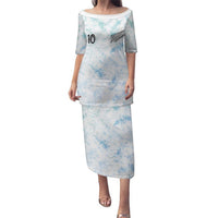 Custom New Zealand Football Family Matching Puletasi and Hawaiian Shirt The Whites-Aotearoa Inspired LT03 Mom's Dress White - Polynesian Pride