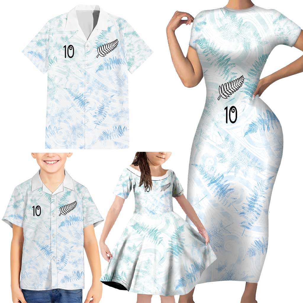 Custom New Zealand Football Family Matching Short Sleeve Bodycon Dress and Hawaiian Shirt The Whites-Aotearoa Inspired LT03 - Polynesian Pride