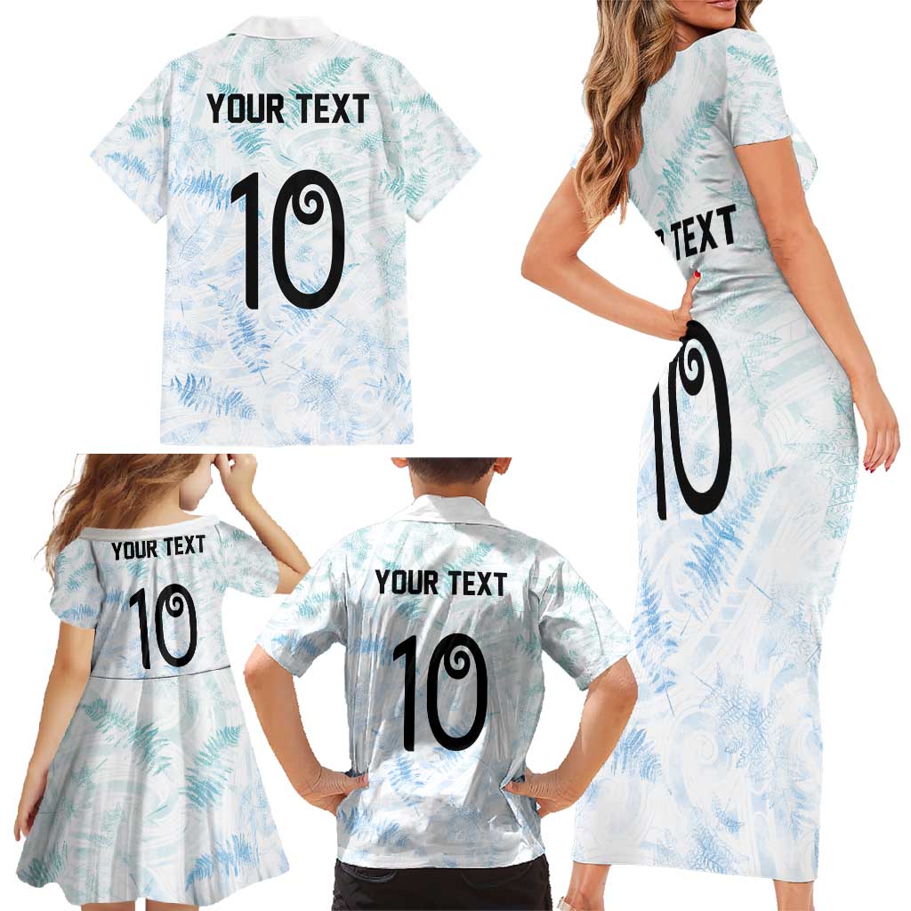 Custom New Zealand Football Family Matching Short Sleeve Bodycon Dress and Hawaiian Shirt The Whites-Aotearoa Inspired LT03 - Polynesian Pride