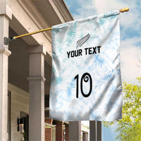 Custom New Zealand Football Garden Flag The Whites-Aotearoa Inspired LT03 House Flag White - Polynesian Pride