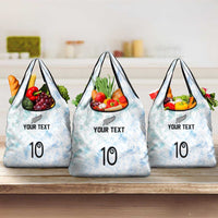 Custom New Zealand Football Grocery Bag The Whites-Aotearoa Inspired LT03 3-pack One Size White - Polynesian Pride