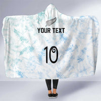 Custom New Zealand Football Hooded Blanket The Whites-Aotearoa Inspired LT03 One Size White - Polynesian Pride