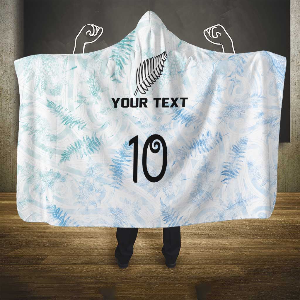 Custom New Zealand Football Hooded Blanket The Whites-Aotearoa Inspired LT03 - Polynesian Pride
