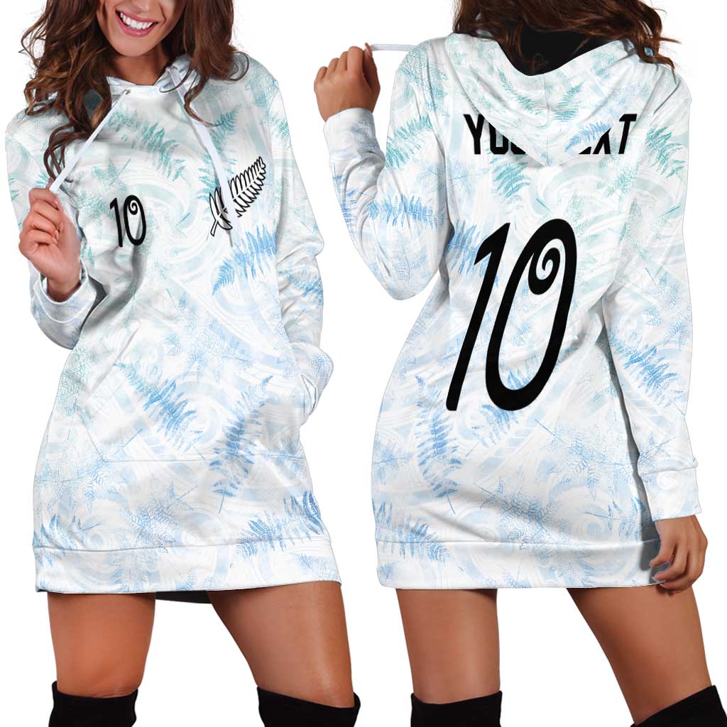 Custom New Zealand Football Hoodie Dress The Whites-Aotearoa Inspired LT03 - Polynesian Pride