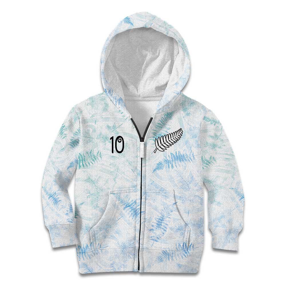 Custom New Zealand Football Kid Hoodie The Whites-Aotearoa Inspired - Polynesian Pride