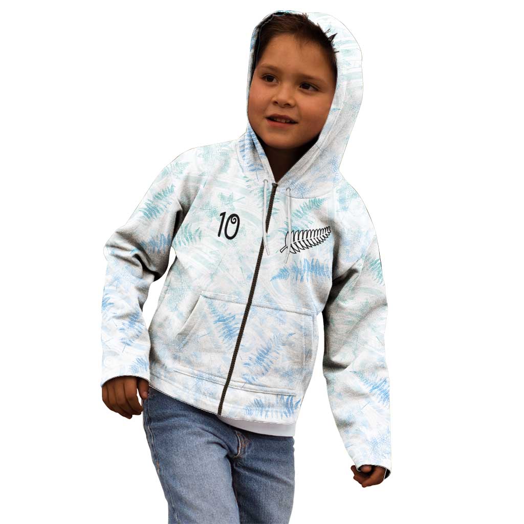 Custom New Zealand Football Kid Hoodie The Whites-Aotearoa Inspired - Polynesian Pride