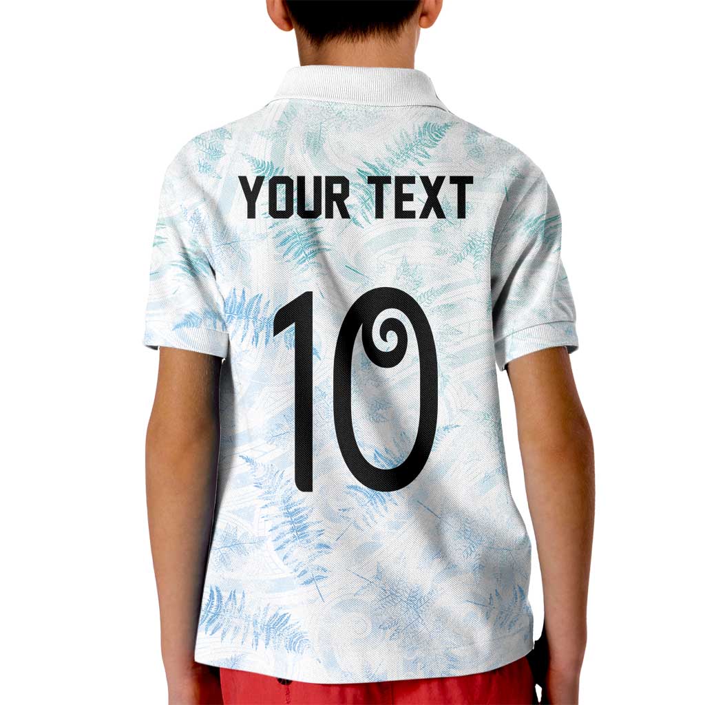 Custom New Zealand Football Kid Polo Shirt The Whites-Aotearoa Inspired LT03 - Polynesian Pride