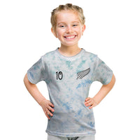Custom New Zealand Football Kid T Shirt The Whites-Aotearoa Inspired LT03 White - Polynesian Pride