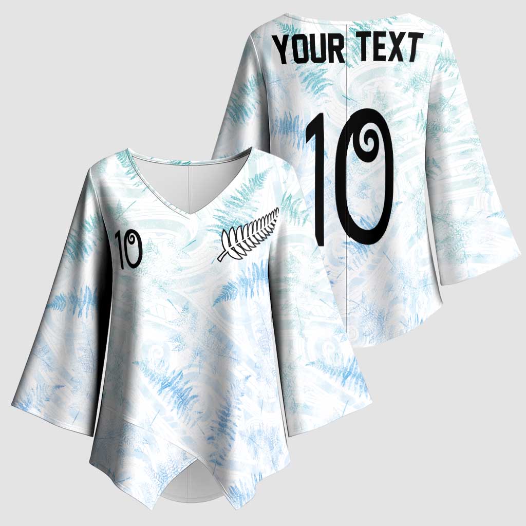 Custom New Zealand Football Kimono Sleeve Blouse The Whites-Aotearoa Inspired LT03 - Polynesian Pride