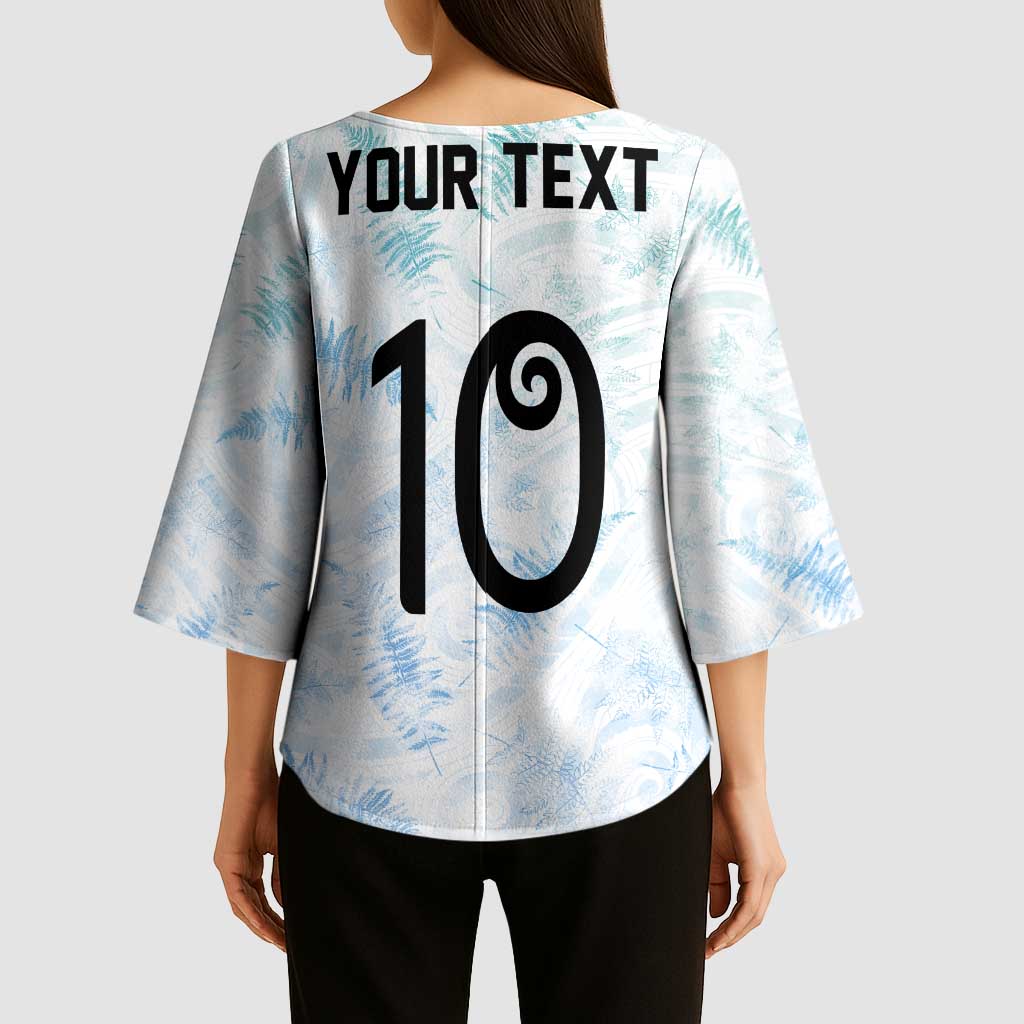 Custom New Zealand Football Kimono Sleeve Blouse The Whites-Aotearoa Inspired LT03 - Polynesian Pride