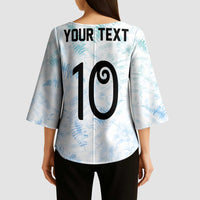 Custom New Zealand Football Kimono Sleeve Blouse The Whites-Aotearoa Inspired LT03 - Polynesian Pride