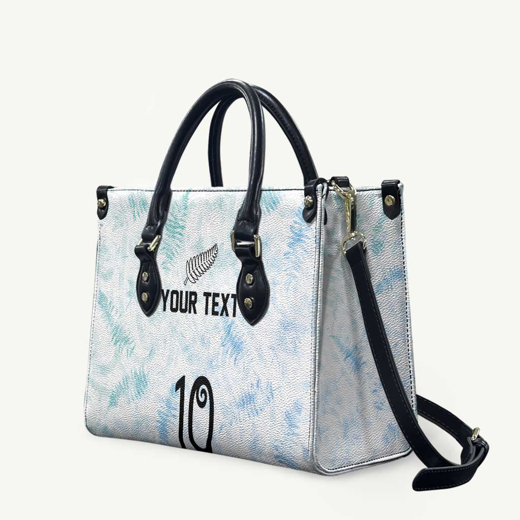 Custom New Zealand Football Leather Bag The Whites-Aotearoa Inspired - Polynesian Pride