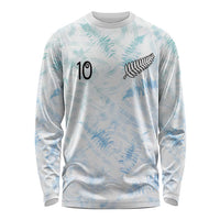 Custom New Zealand Football Long Sleeve Shirt The Whites-Aotearoa Inspired LT03 Unisex White - Polynesian Pride