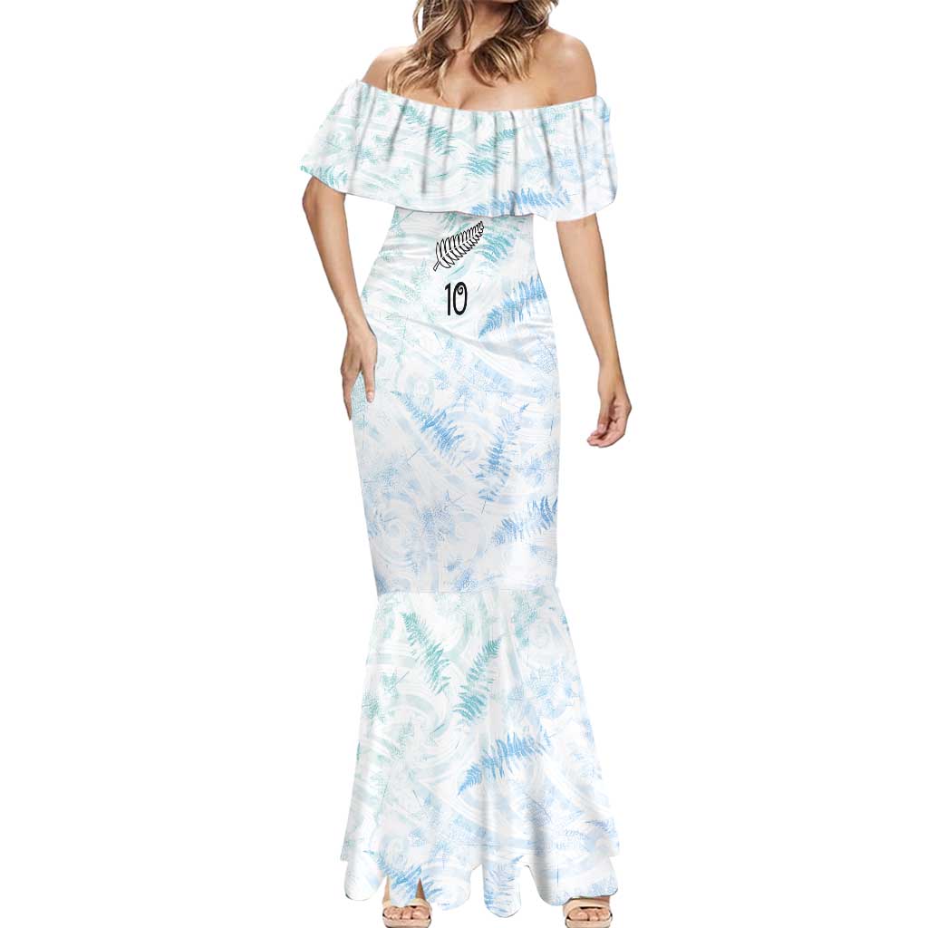 Custom New Zealand Football Mermaid Dress The Whites-Aotearoa Inspired LT03 - Polynesian Pride