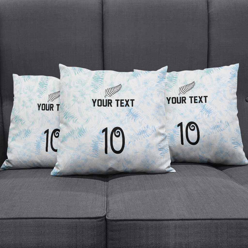 Custom New Zealand Football Pillow Cover The Whites-Aotearoa Inspired - Polynesian Pride