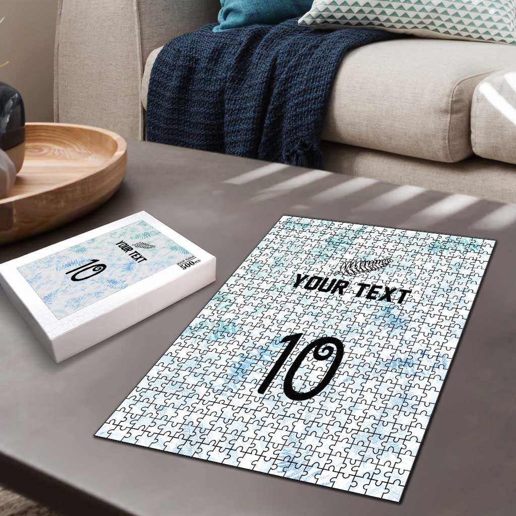 Custom New Zealand Football Puzzle The Whites-Aotearoa Inspired - Polynesian Pride