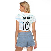 Custom New Zealand Football Raglan Cropped T Shirt The Whites-Aotearoa Inspired LT03 - Polynesian Pride
