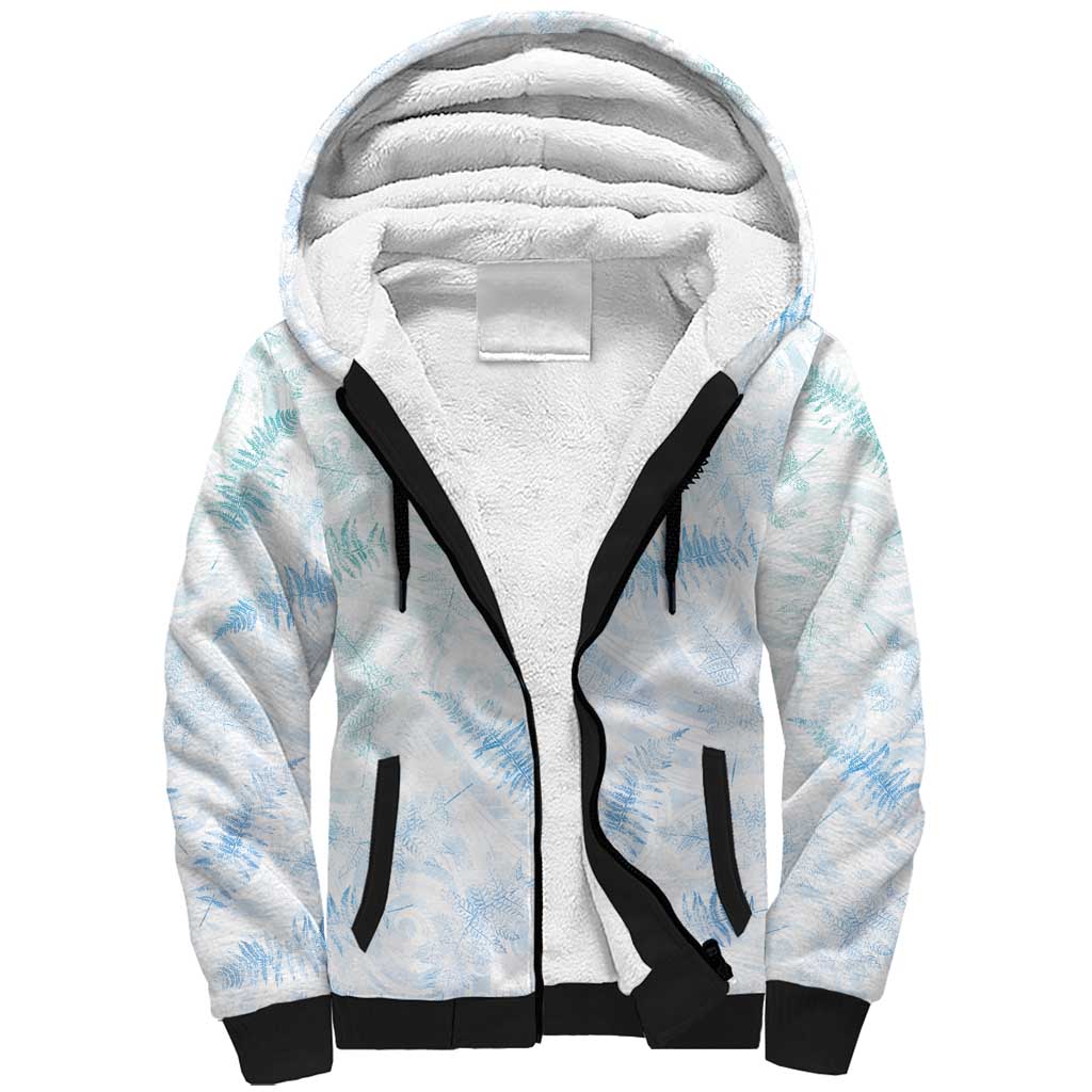 Custom New Zealand Football Sherpa Hoodie The Whites-Aotearoa Inspired LT03 Unisex White - Polynesian Pride