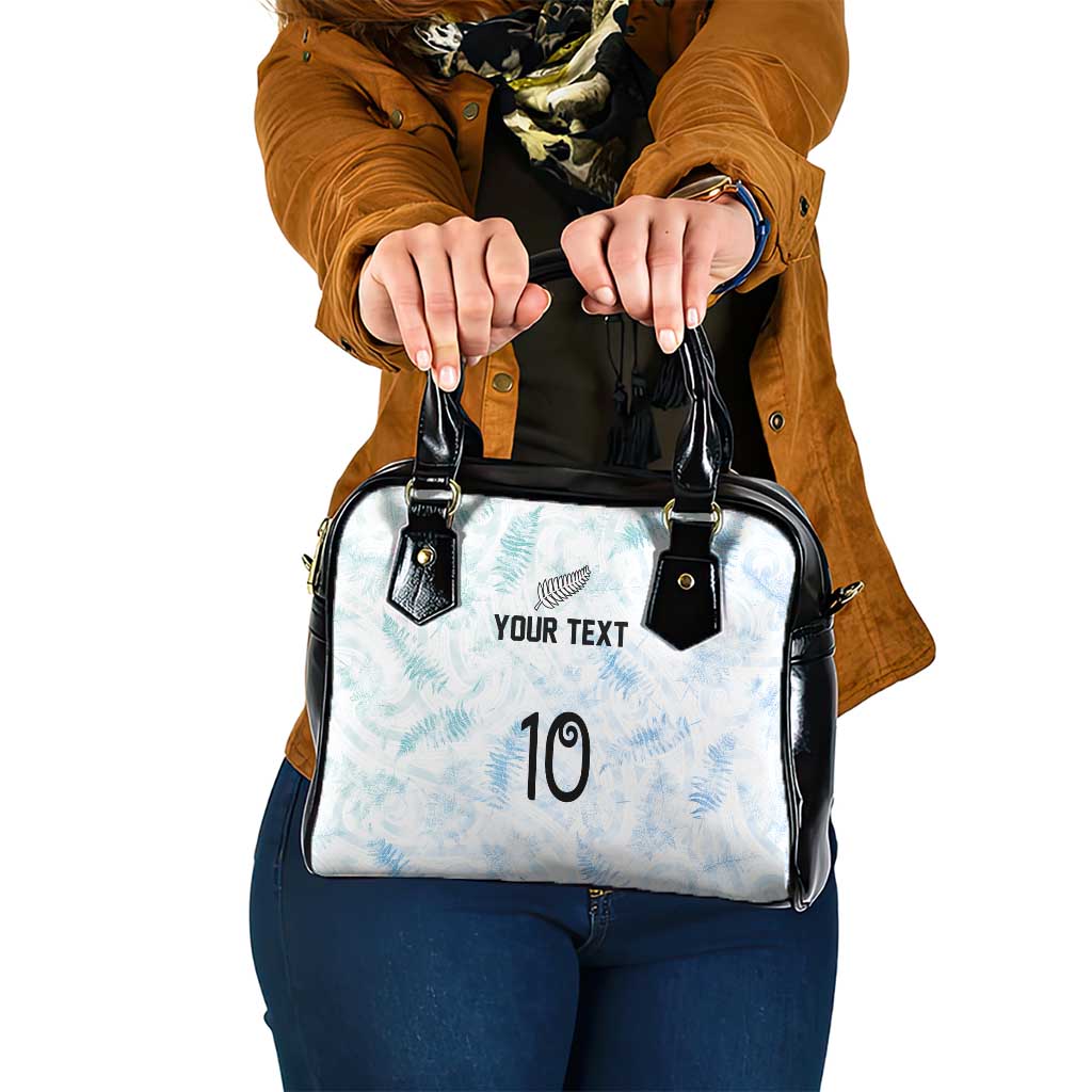 Custom New Zealand Football Shoulder Handbag The Whites-Aotearoa Inspired - Polynesian Pride