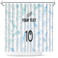 Custom New Zealand Football Shower Curtain The Whites-Aotearoa Inspired LT03 White - Polynesian Pride