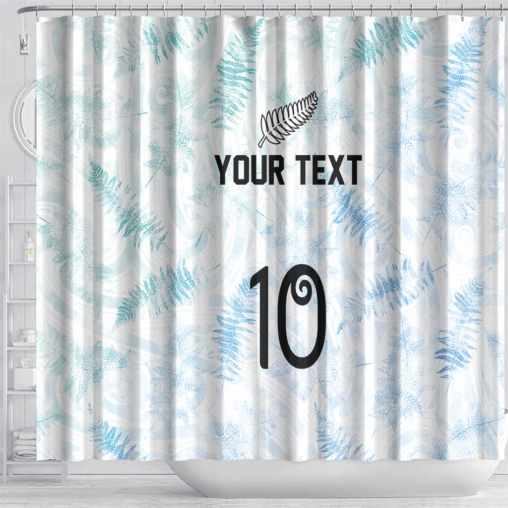 Custom New Zealand Football Shower Curtain The Whites-Aotearoa Inspired LT03 - Polynesian Pride