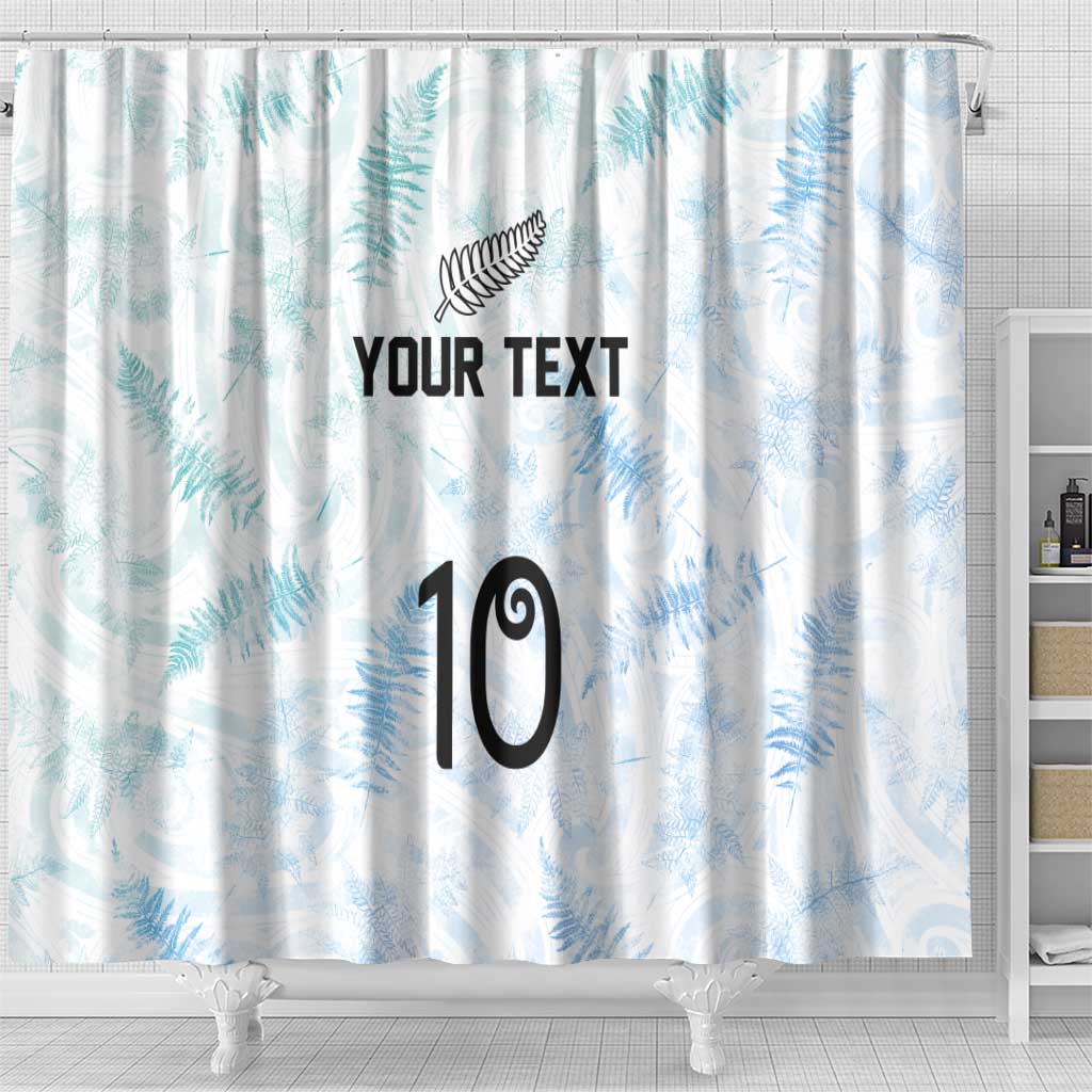 Custom New Zealand Football Shower Curtain The Whites-Aotearoa Inspired LT03 - Polynesian Pride
