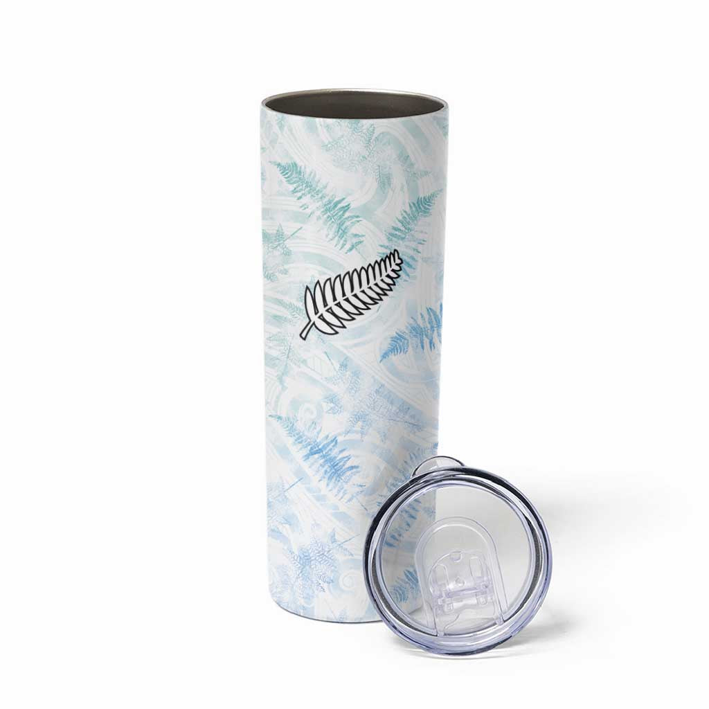 Custom New Zealand Football Skinny Tumbler The Whites-Aotearoa Inspired LT03 - Polynesian Pride