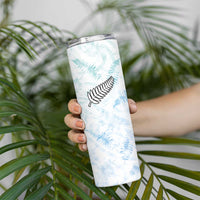 Custom New Zealand Football Skinny Tumbler The Whites-Aotearoa Inspired LT03 - Polynesian Pride