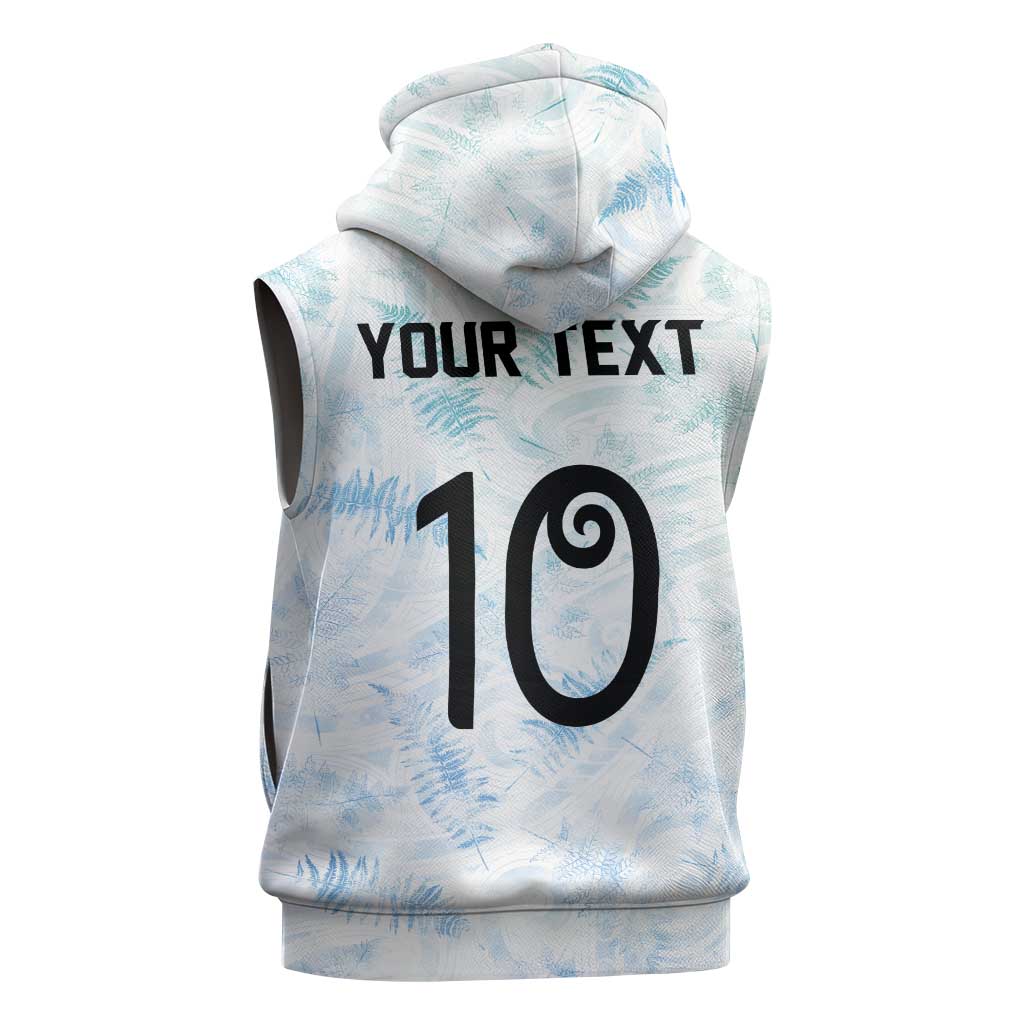 Custom New Zealand Football Sleeveless Hoodie The Whites-Aotearoa Inspired LT03 - Polynesian Pride