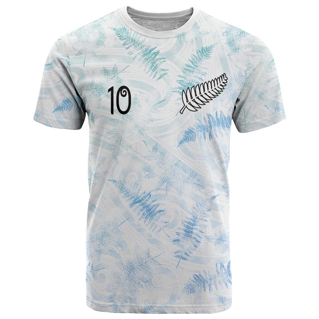 Custom New Zealand Football T Shirt The Whites-Aotearoa Inspired LT03 White - Polynesian Pride