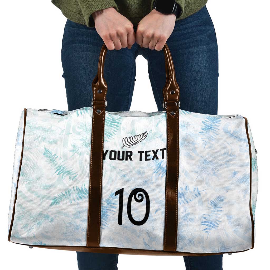 Custom New Zealand Football Travel Bag The Whites-Aotearoa Inspired LT03 White - Polynesian Pride